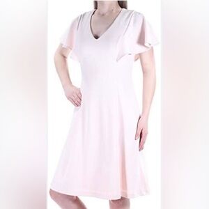 Calvin Klein flutter sleeve dress